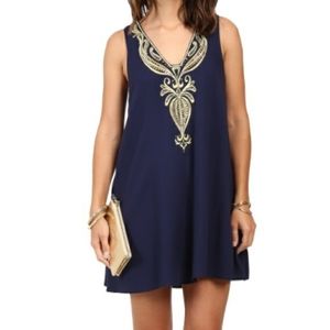 Lily Pulitzer Owen Navy Trapeze Dress
